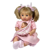 Nines Artesanals d'Onil Dolls BAMBOLA ALEX CON BAMBINO ROSA: CUSTODIA