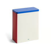 HAY Contenitore in Latta Extra Large Bianco Sporco, Blu e Rosso