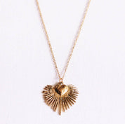 Bazou Collana delicata con cuore e raggi