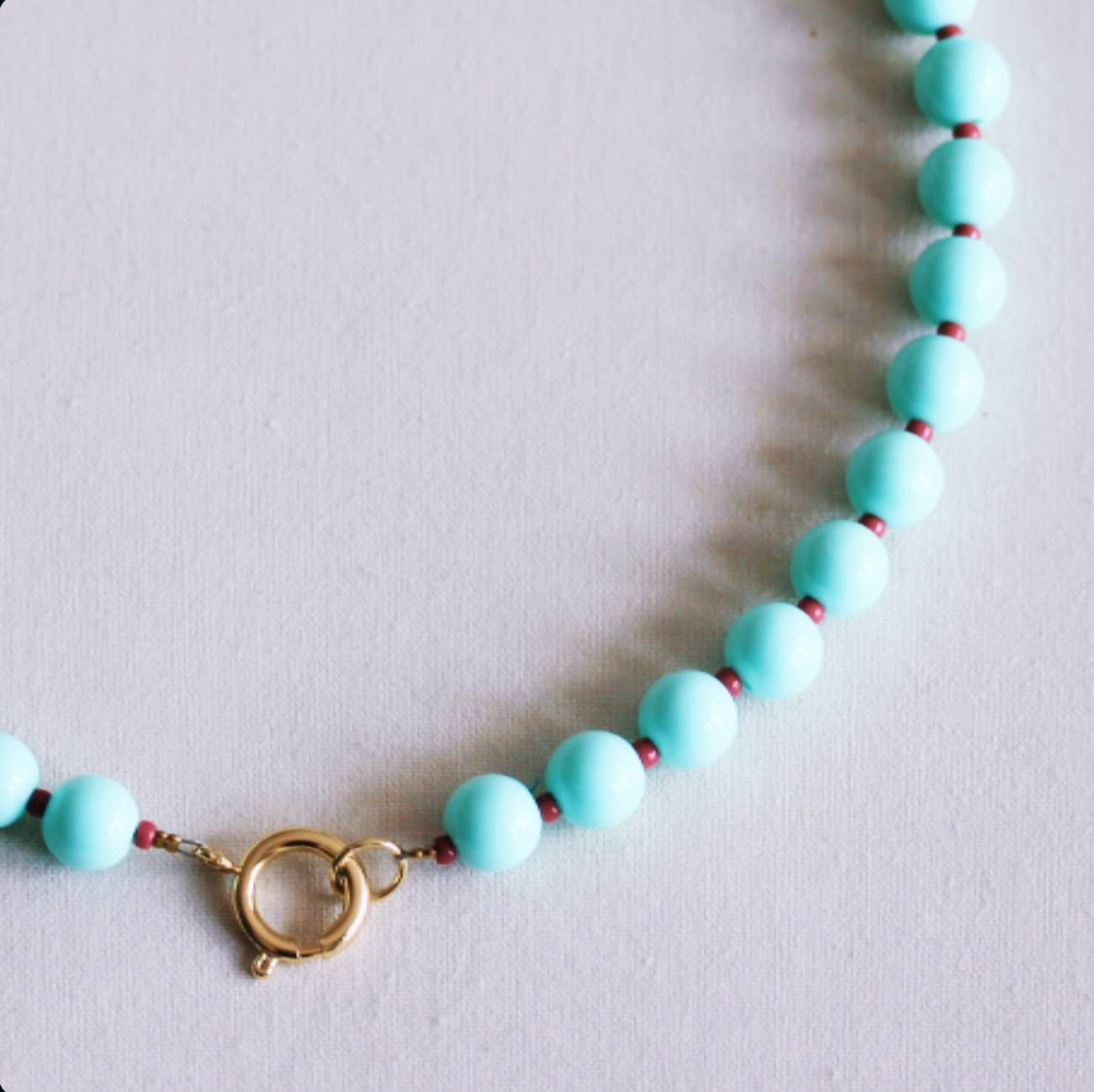 Bazou Collana di perline Miyuki - menta/cerise