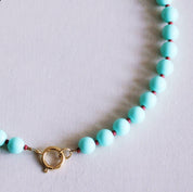 Bazou Collana di perline Miyuki - menta/cerise