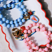 Bazou Collana con perline Miyuki - rosa chiaro/rosso