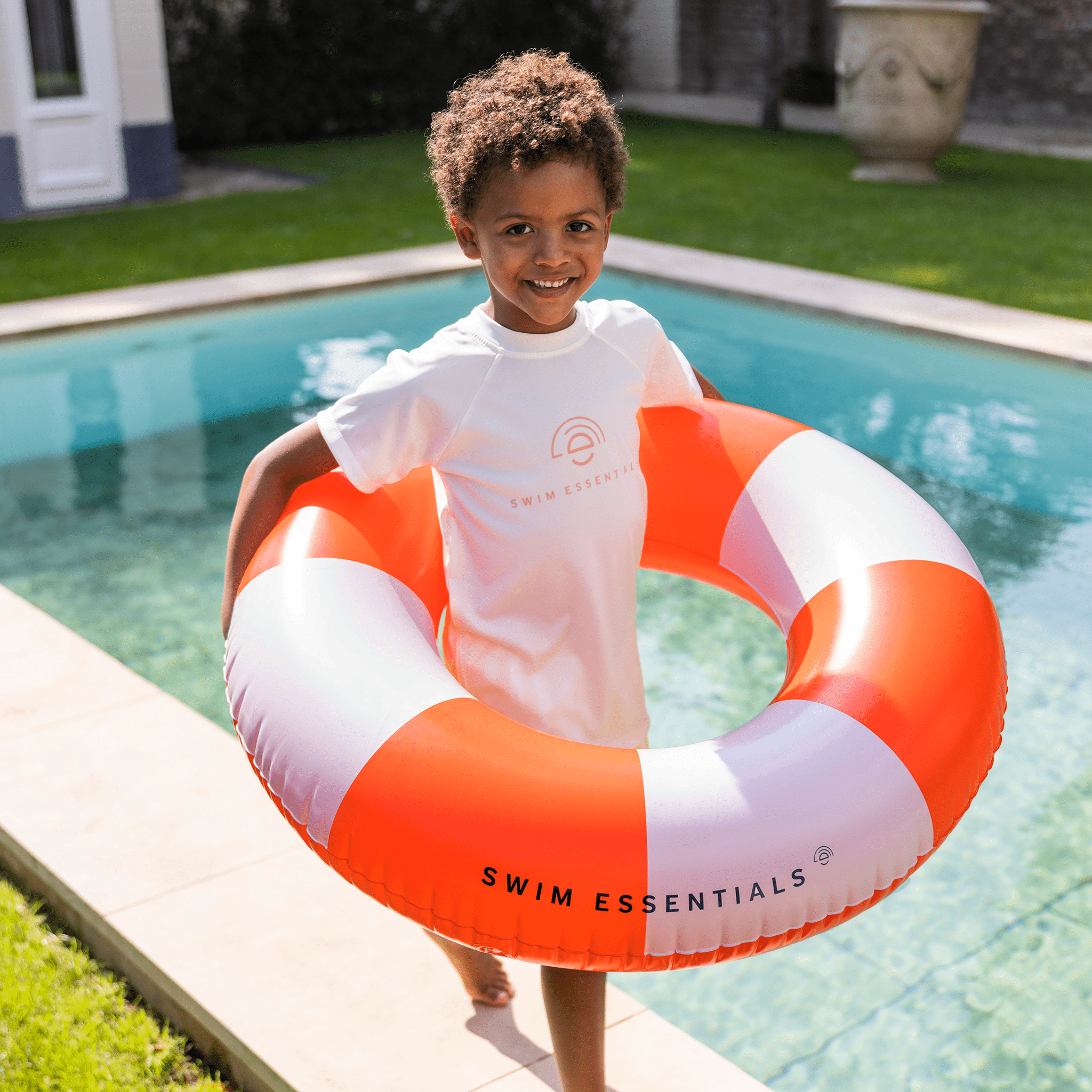 Swim Essentials Ciambella da nuoto - Rosso/Bianco - Drift