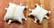 SOUK in the CITY Cuscini a righe bianche e dorate - bifacciale: Con ripieno / 60/60