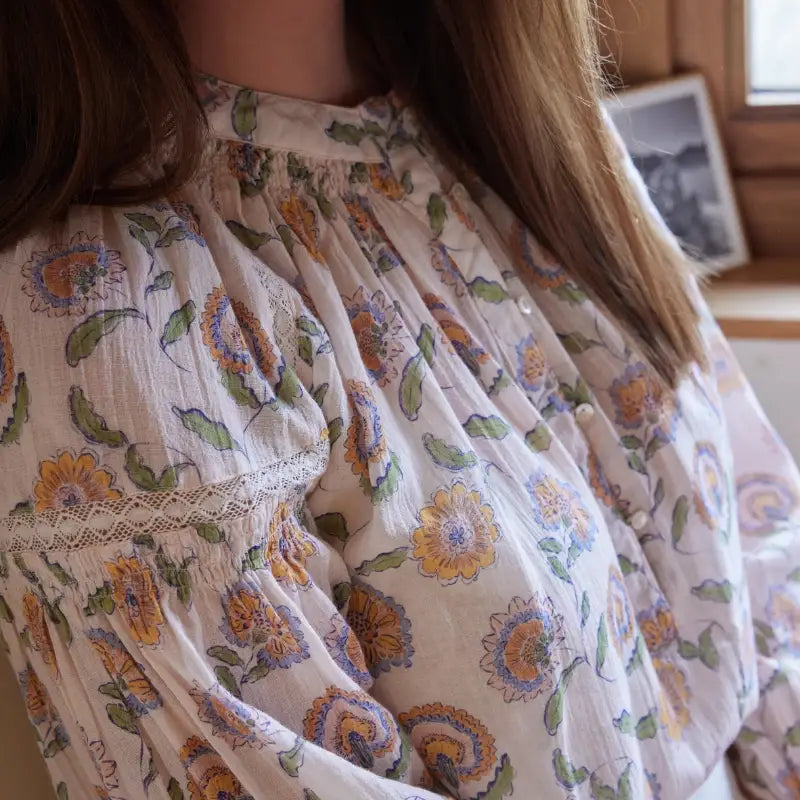 Bonheur du Jour Blusa Noura Donna - Fiori rosa
