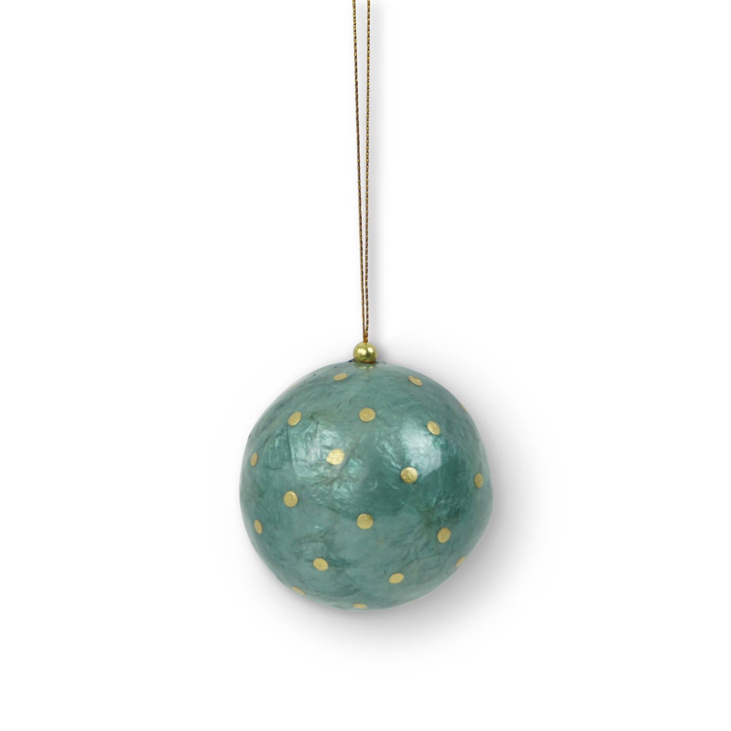 Kinta Palla di Natale con cappuccio, pois e dettagli dorati, 6 cm: Rosso arabo