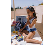 Monneka - Lunch Box Grande Monneka Stripes Blues & Beyond