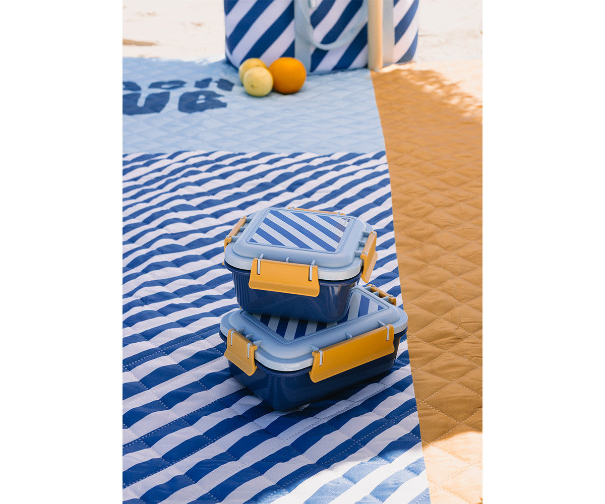 Monneka - Lunch Box Grande Monneka Stripes Blues & Beyond