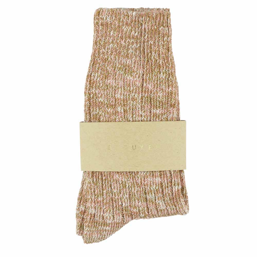 ESCUYER Calzini Melange da Donna - Rosa / Senape: EU 36/41 UK 3.5/7 US 6/9.5