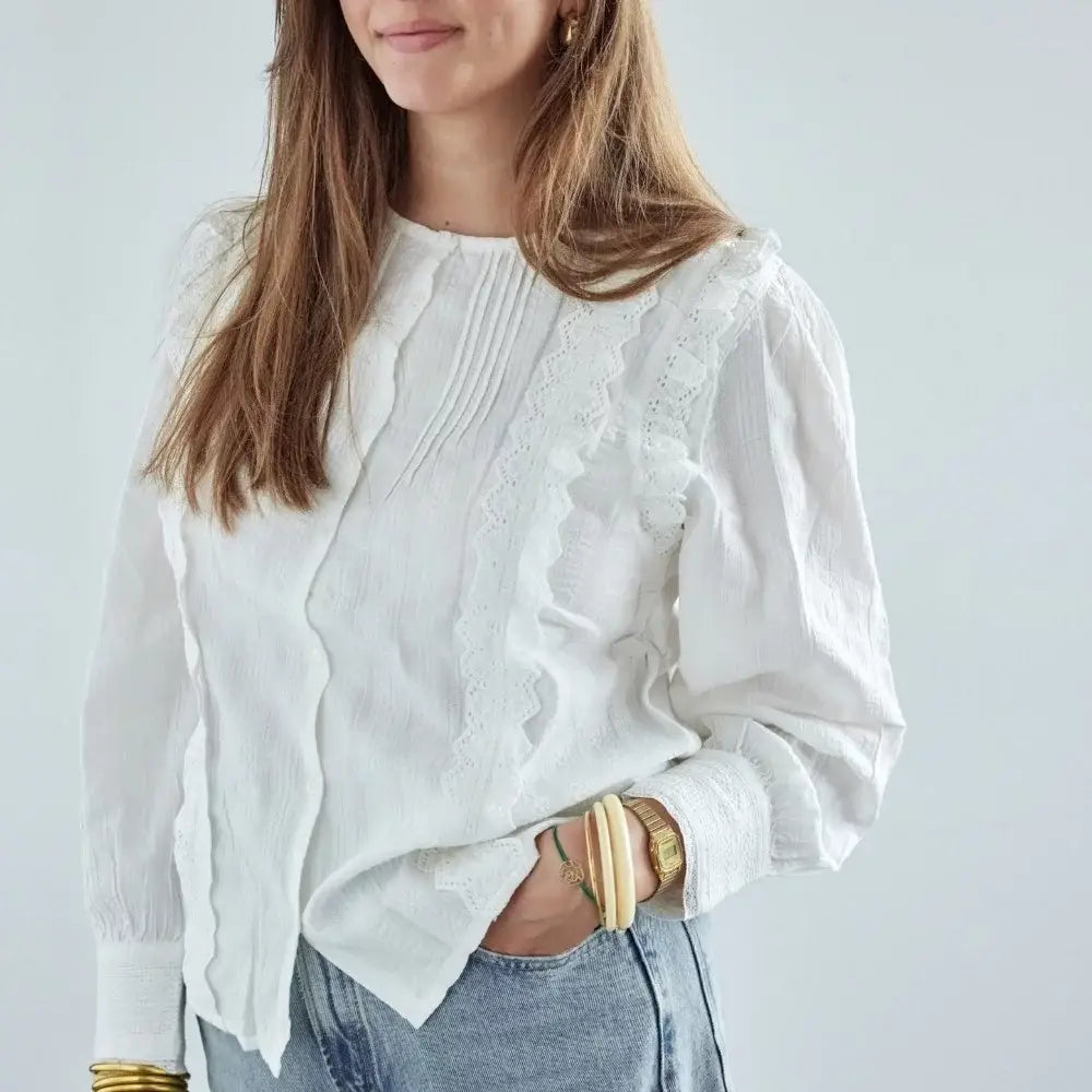 Bonheur du Jour Blusa donna Isla - Bianco