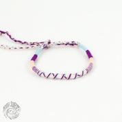 Pineapple Island Bracciale in cotone intrecciato a mano di Koh Surf: Arancione e blu