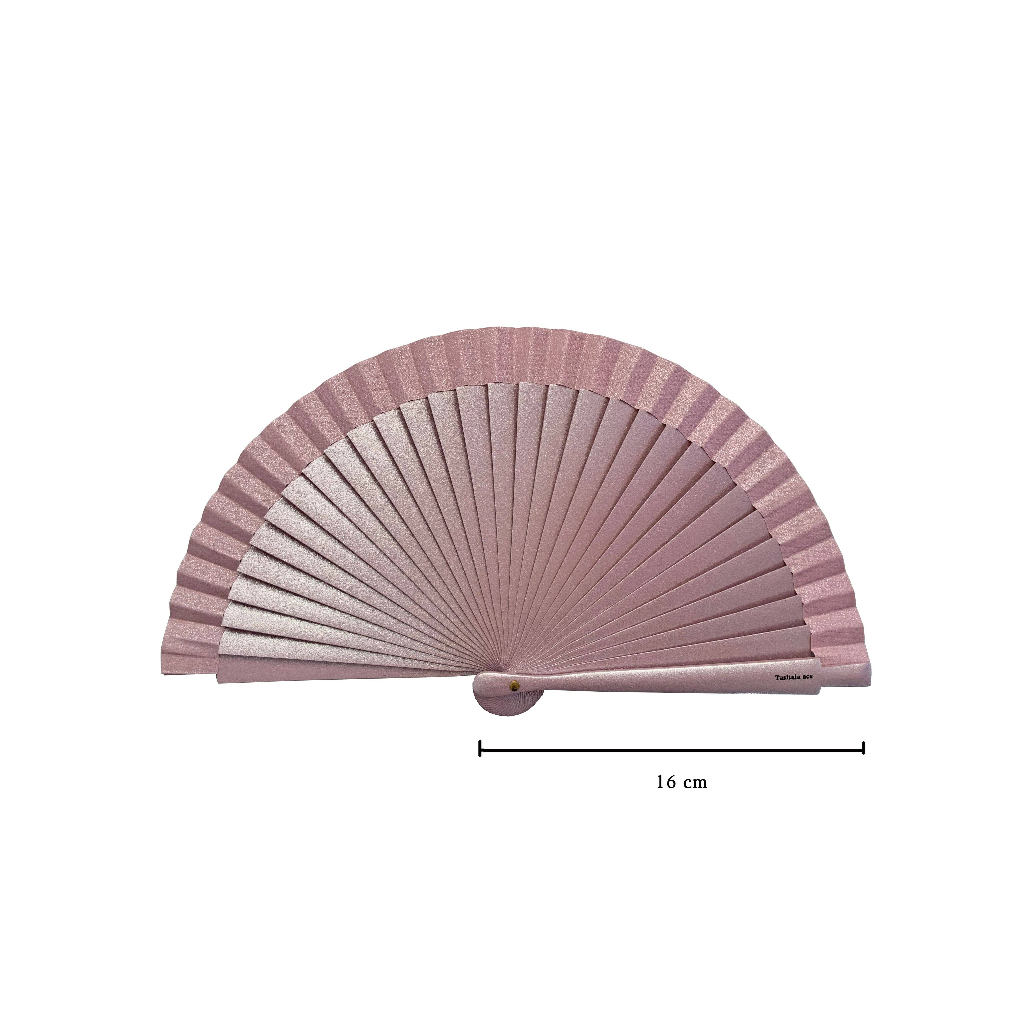 Tusitala Barcelona Ventaglio Clutch color malva in legno e cotone
