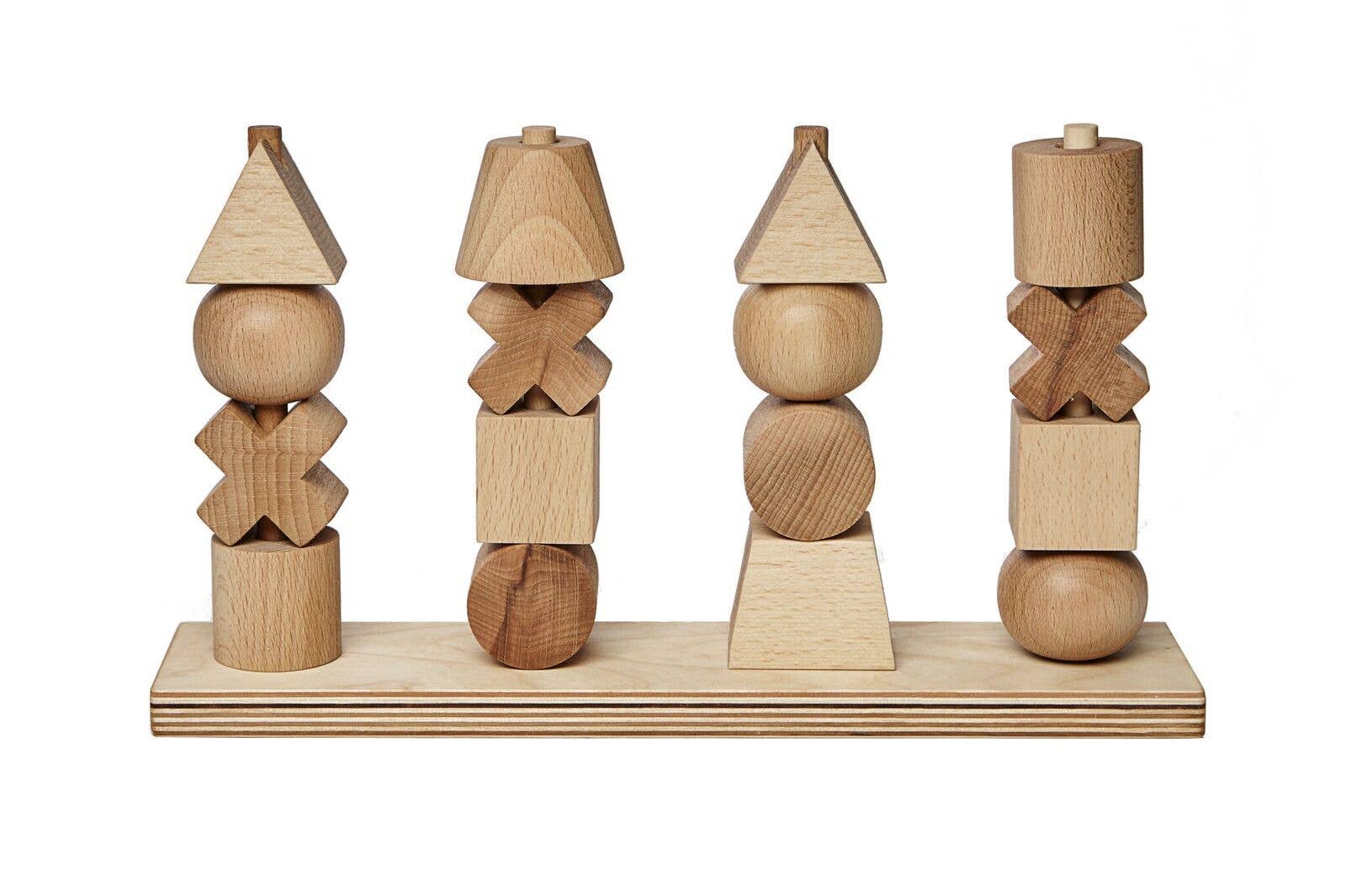Wooden Story Sp. z o.o. Giocattolo impilabile naturale XL - montessori