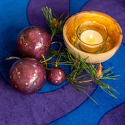 Kinta Palla di Natale con cappuccio, pois e dettagli dorati, 6 cm: Rosso arabo