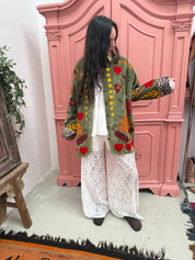 ToutVintage Giacca di velluto LOVE verde: Stripes