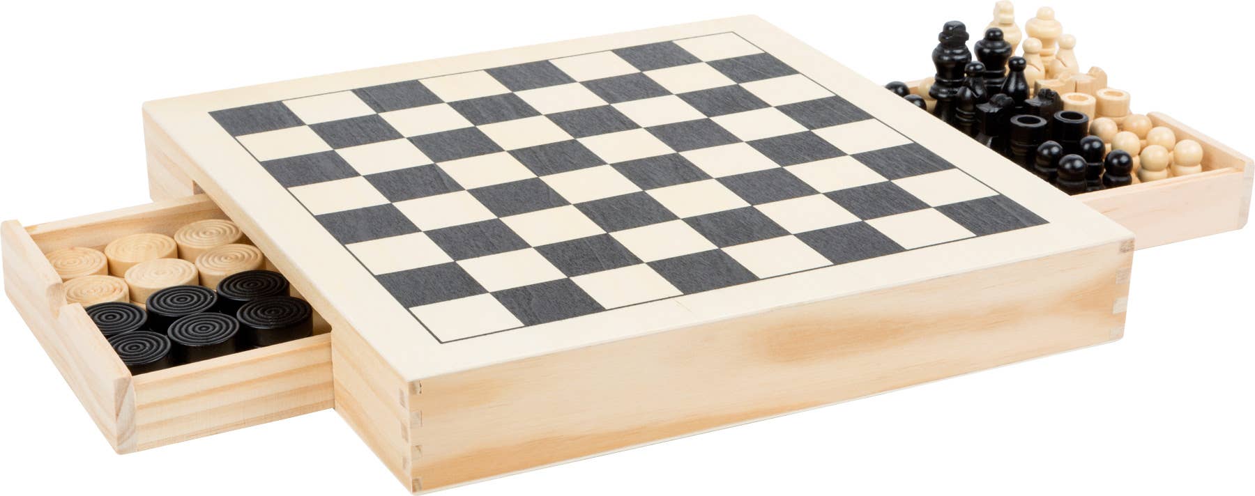 small foot Set da gioco con scacchi, dame e mulino
