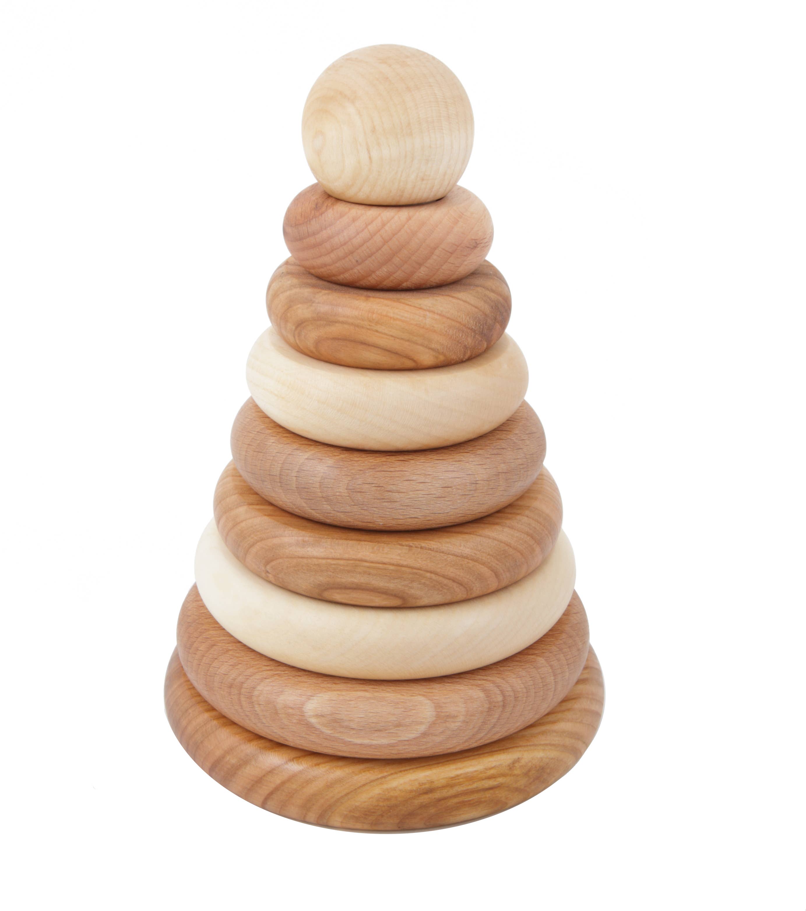 Wooden Story Sp. z o.o. Piramide rotonda naturale - impilatore montessori