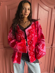 TOUT - Giacca Yasmine Velluto di Seta Rosa