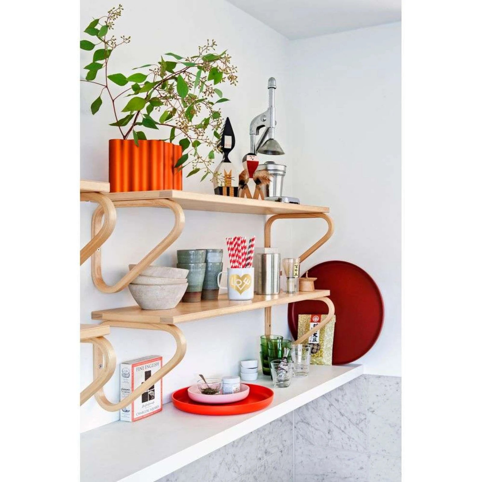 VITRA Trays  Set 3 vassoi Rosso