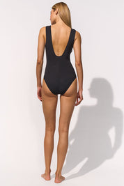 MARYAN MEHLHORN LOW-PLUNGE SWIMSUIT