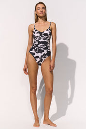 MARYAN MEHLHORN COSTUME DA BAGNO ARRICCIATO CREMA NERA