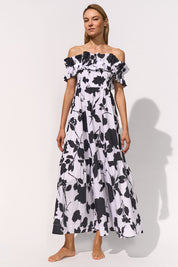 MARYAN MEHLHORN VESTITO CREMA NERO