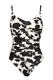 MARYAN MEHLHORN COSTUME DA BAGNO ARRICCIATO CREMA NERA