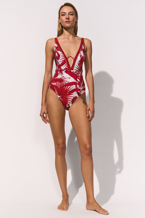 MARYAN MEHLHORN COSTUME CON SCOLLATURA PROFONDA  PALMARIA