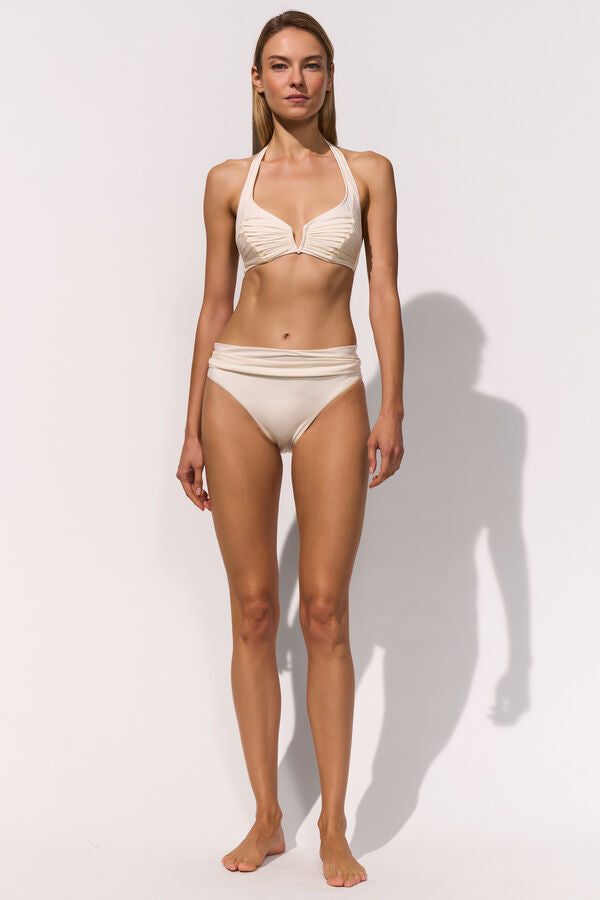 MARYAN MEHLHORN Slip arricciato modello alto sui fianchi Souflée