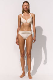MARYAN MEHLHORN Slip arricciato modello alto sui fianchi Souflée