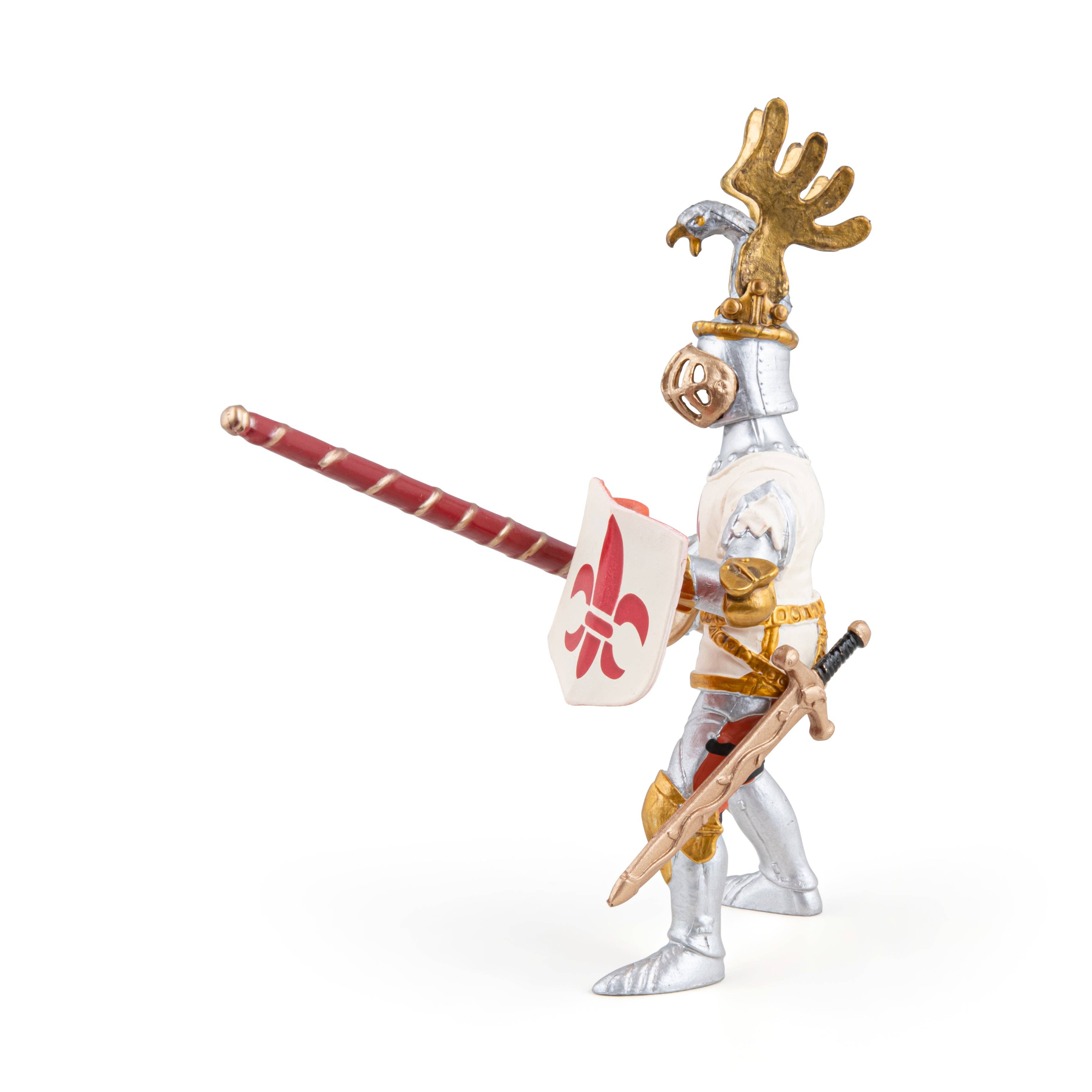 Papo Statuina Cavaliere bianco con giglio