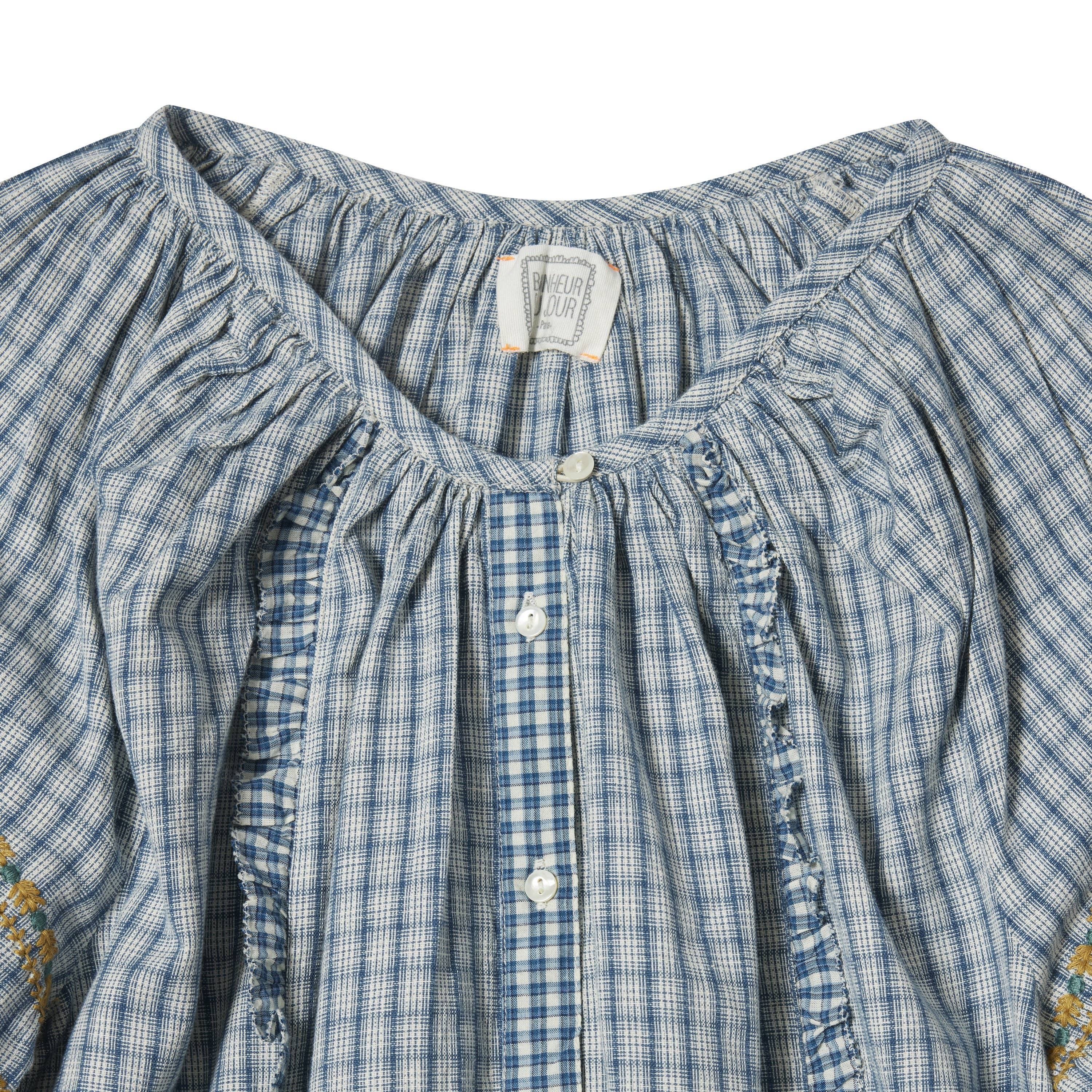 Bonheur du Jour Blusa Bahi Blu/Bianco