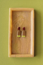 Van Schaaijk Studio Orecchini Juna - Bordeaux / Cannella / Lime
