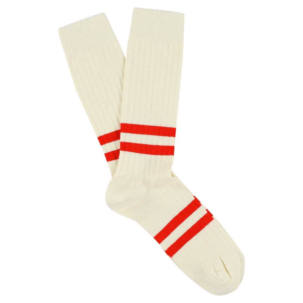 ESCUYER Calze a righe - Ecru/Vintage Orange: EU 39/45 UK 6/10 US 6.5/11