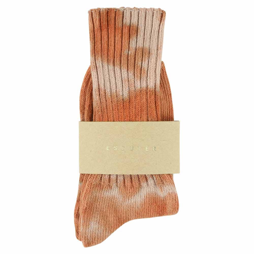 ESCUYER Calzini tie dye da donna - ruggine e rosa: EU 36/41 UK 3.5/7 US 6/9.5