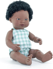 Miniland Bambola africana maschio di 38cm