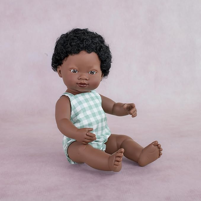 Miniland Bambola africana maschio di 38cm
