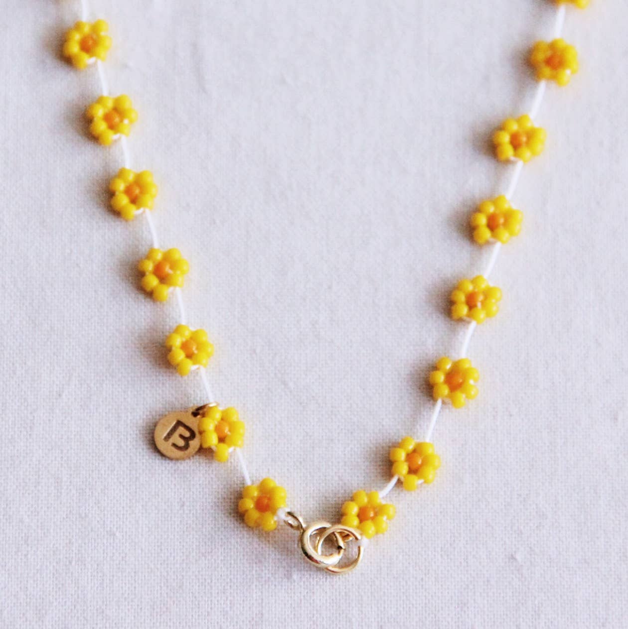 Bazou Collana con margherite - giallo/arancione