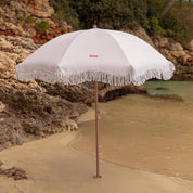 Flamingueo Ombrello beige a righe bianche