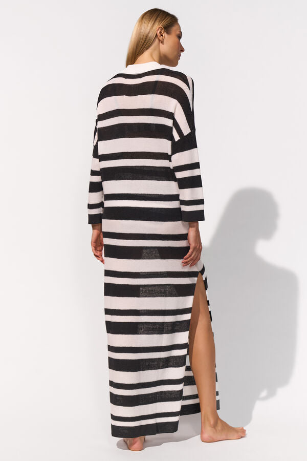 MARYAN MEHLHORN VESTITO CREMA NERA