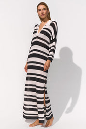 MARYAN MEHLHORN VESTITO CREMA NERA