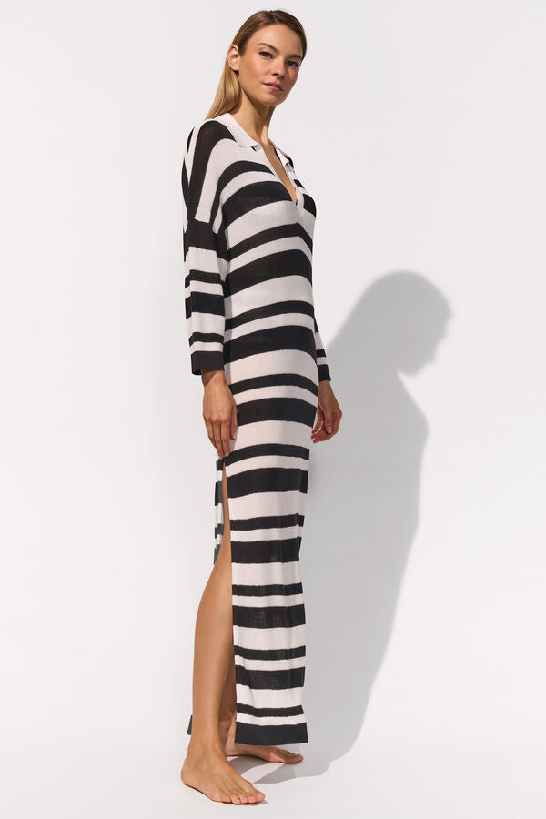 MARYAN MEHLHORN VESTITO CREMA NERA