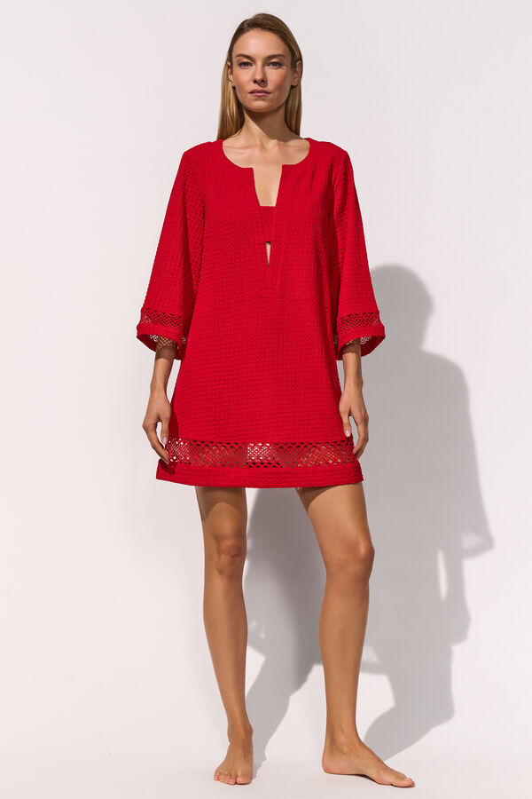 MARYAN MEHLHORN TUNICA ROSSO