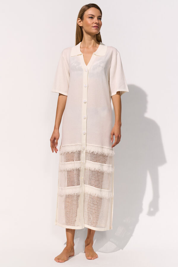 MARYAN MEHLHORN VESTITO BIANCO SETA
