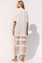 MARYAN MEHLHORN VESTITO BIANCO SETA