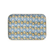 Bonheur du Jour Vassoio Bohème Chic con Fiori in Metallo Smaltato Isha Blu