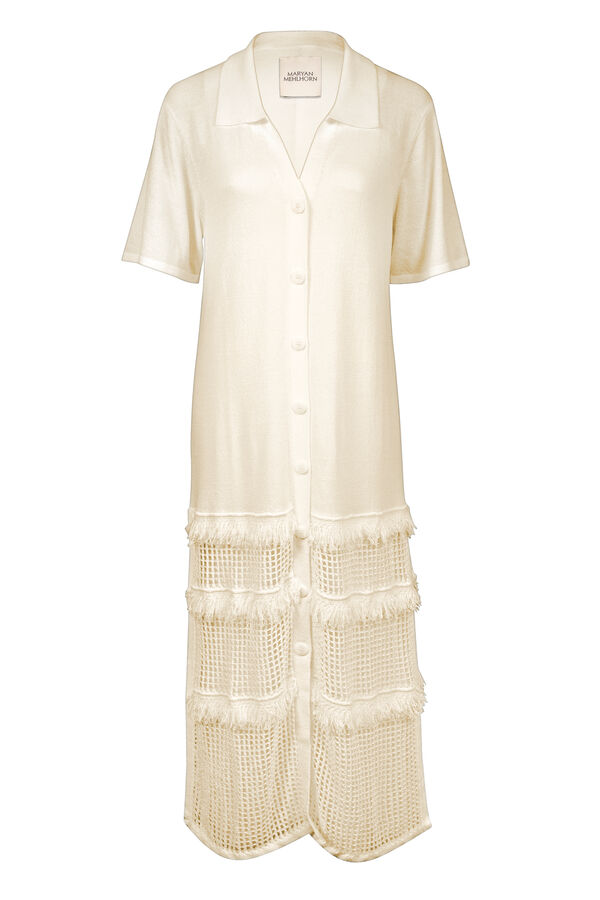 MARYAN MEHLHORN VESTITO BIANCO SETA
