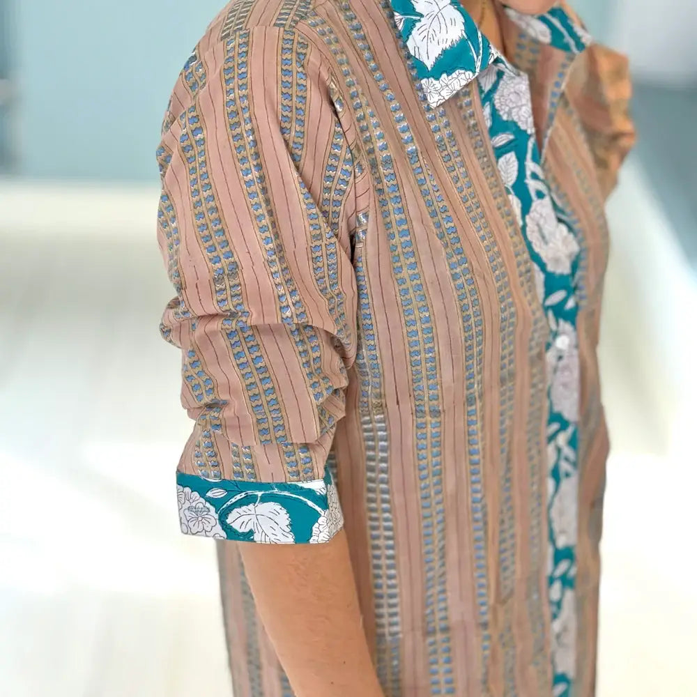 ABRACOLORS Abito camicia sabbia