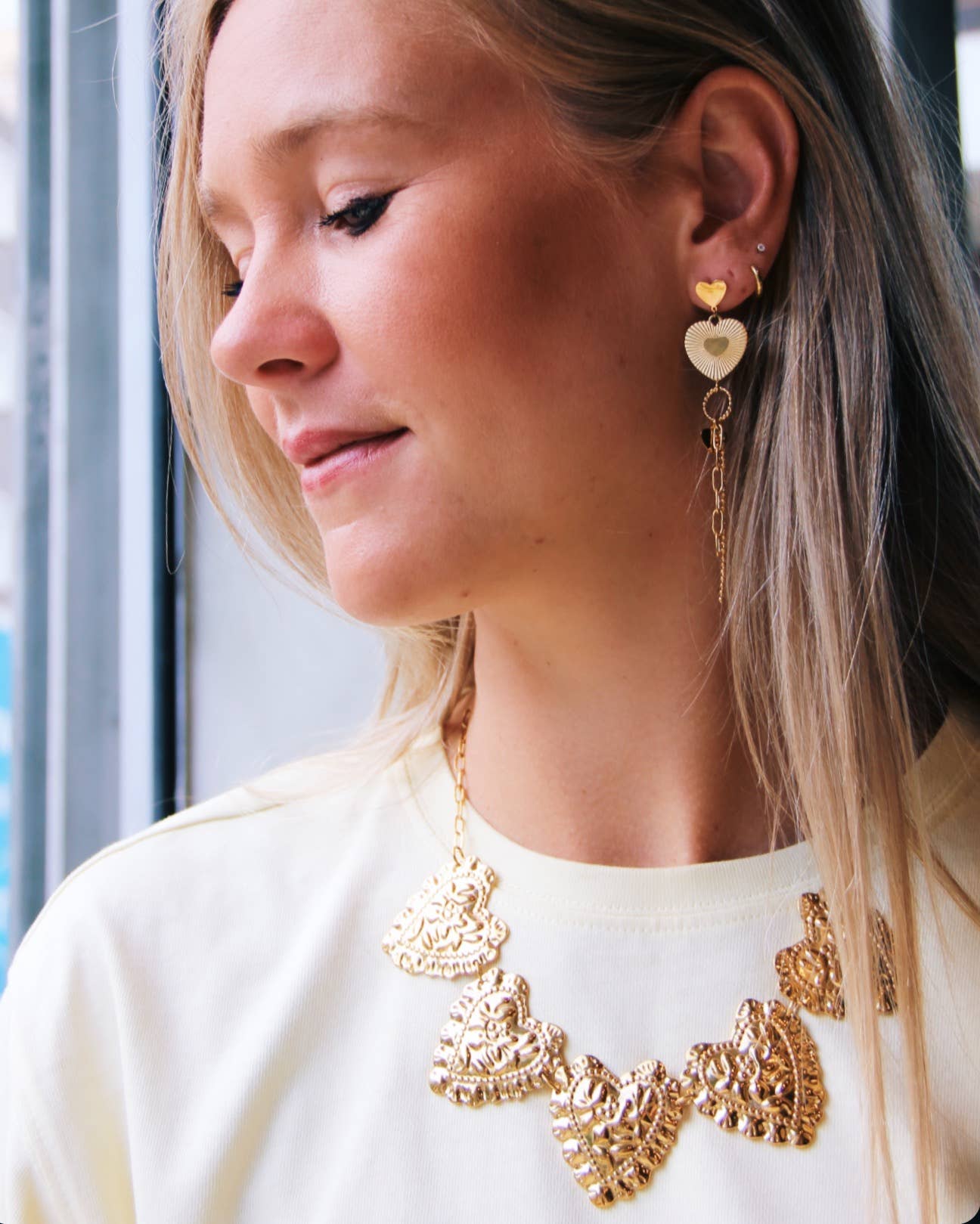 Bazou Collana statement 'Bold Hearts'