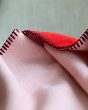 MoST - J. Vercoulen Coperta da letto in lana merino CHICCO - singola - rosso e rosa